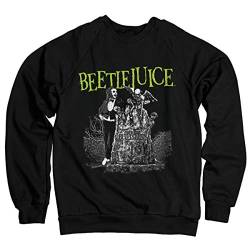 Beetlejuice Offizielles Lizenzprodukt Headstone Sweatshirt (Schwarz) Small von Beetlejuice