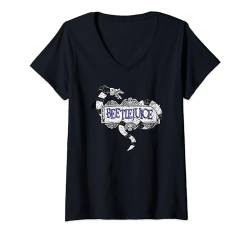 Beetlejuice Women's Sandworm Logo T-Shirt mit V-Ausschnitt von Beetlejuice