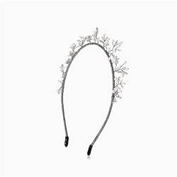 Begleitende handgewebte romantische Süßwasser-Haarband-Stirnband-Haarkarten-Ornamente (D, 1 Stück (1 Stück)) von Begonial