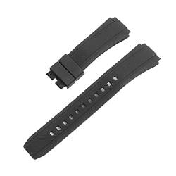 Qualität schwarzer Silikonkautschuk-Riemen for die EDIFICE-Serie EF-552. Armbands Mann Watch Armband Edelstahlbereitschaftsschnalle 25 * 20mm (Color : No Buckle, Size : 25x20mm) von BeiFH