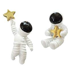 Beito Frauen 925 Silber Ohrringe Asymmetrische Astronaut Mit Stern Ohrstecker Süße Ohr Dekoration Plating Schmuck Für Die Frau von Beito