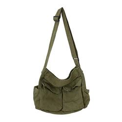 Canvas Crossbody Bag für Frauen große Messenger-Taschen Reisen Umhängetasche Mehrfachpocket von Beito