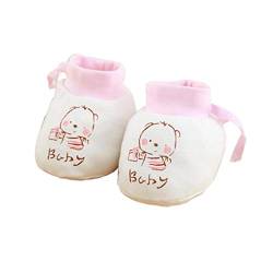 Neugeborene Baumwolle Keine Kratzer Handschuhe Tunnelzug Handschuhe Anti-kratzer-baumwoll-handschuhe Handschuhe Für Baby-kind (pink) von Beito