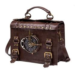 Vintage Steampunk Rucksack Gothic Satchel Handmade Leder Messenger -Tasche für Mittelaltersbeutel von Beito