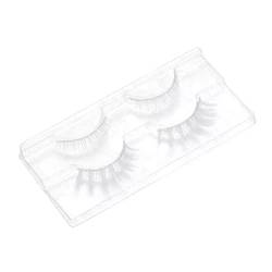 Weiße falsche Wimpern Halloween bunte Augenwimpern falsche Wimpern weiße, wiederverwendbare Make -up gefälschte Wimpern Erweiterung Tools Cosplay natürliche Maskerade Party Wimpern von Beito