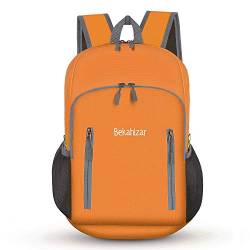 Bekahizar 20L Faltbarer Rucksack, ultraleicht, wasserdicht, kleiner Reiserucksack für Damen Herren Kinder Camping Reisen Sport von Bekahizar