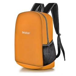 Bekahizar 20L Rucksack Ultra Leichter Wandern Daypack Wasserfest Kleiner Reiserucksack Tasche für Männer Frauen Kinder Outdoor Sports Reisen Klettern (orange) von Bekahizar