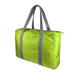 Bekahizar 25L Reisetasche, leichte Reisetaschen, Duffel Bag für Kinder Männer Frauen Weekender Sport Gym, hellgrün von Bekahizar