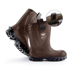 Bekina Riglite X Winterstiefel für Herren und Damen gefüttert und wasserdicht mit Stahlkappe und Stahlsohle, rutschfest, leichte Arbeitsstiefel für Landwirtschaft und Industrie, braun, EU 38 von Bekina