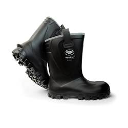 Riglite X Halbhohe leichte Sicherheitsstiefel für Herren und Damen mit Stahlkappe und Stahlsohle, rutschfeste Arbeitsstiefel für Landwirtschaft und Industrie, isolierend, ölbeständig, schwarz, EU 42 von Bekina