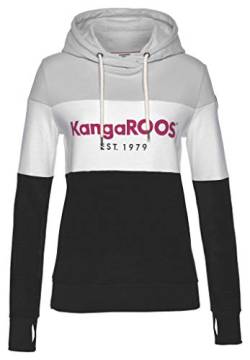 Bekleidung Kangaroos Damen Sweatshirt Color Blocking (Black/Grey, 36-38) von Bekleidung