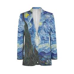 Belidome Herren Casual Anzüge Blazer Dinner Jackets Mantel, Van Gogh Sternenhimmel, L von Belidome