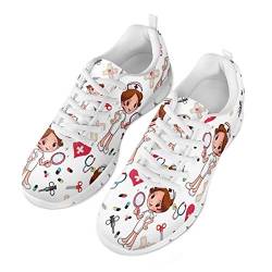 Belidome Kawaii Nurse Mesh Sneakers für Frauen Männer Mädchen Trainer Mode Atmungsaktive weiche Schuhe 37EU von Belidome