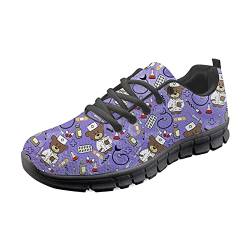 Belidome Purple Bear Nurse Design Turnschuhe Lässige Sporttrainer für Frauen Männer Langlebige Schuhe von Belidome