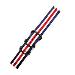 Believewang Quick Release-Uhrenarmband für Männer/Frauen Nylon NATO-Uhrenarmband mit schwarzem Edelstahl Buckle 18mm/20mm/22mm/24mm, 20mm von Believewang