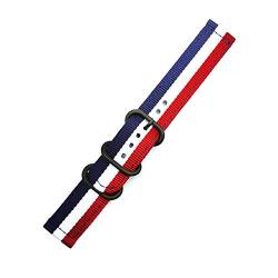 Believewang Quick Release-Uhrenarmband für Männer/Frauen Nylon NATO-Uhrenarmband mit schwarzem Edelstahl Buckle 18mm/20mm/22mm/24mm, 20mm von Believewang