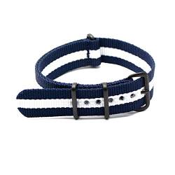 Breathable Segeltuch-Uhrenarmband 18mm/20mm/22mm/24mm Nylongürtel für Männer/Frauen Ersatz-Armband, 20mm von Believewang