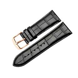 Echtes Lederband 24mm/26mm/28mm/30mm mit Dornschliesse für Herren Uhren Zubehör, 30mm von Believewang