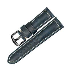 Uhren Zubehör Fashion Red Armband 20mm/22mm/24mm Uhrenarmband Leder Vintage-Uhrenarmband, 22mm von Believewang