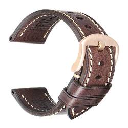 Universal Leder-Uhrenarmband 18mm/19mm/20mm Echtes Leder Ersatzlederband, 20mm von Believewang