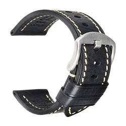 Universal Leder-Uhrenarmband 18mm/19mm/20mm Echtes Leder Ersatzlederband, 23mm von Believewang