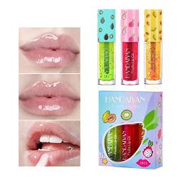 Fruchtlippenöl Gelee Feuchtigkeitsspendend Lippen aufpolsternd Glas Makeup sexy Lipgloss getönte Lippenpflege feuchtigkeitsspendend klar süßer Lipgloss abgestorbene Haut entfernen Lippenfältchen(All) von Beliky Girl