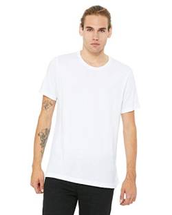 Bella+Canvas: Unisex Jersey Crewneck T-shirt 3001, Größe:L;Farbe:White von Bella+Canvas