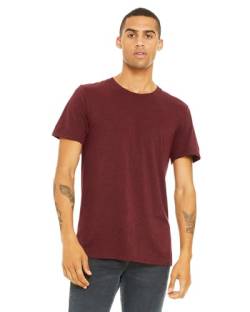 T-Shirt 'Triblend Crew Neck Tee' - Farbe: Cardinal Triblend (Heather) - Größe: M von Bella+Canvas