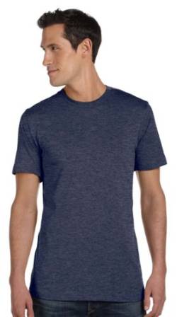 Unisex Jersey Short-Sleeve T-Shirt HEATHER MID NAVY XL von Bella+Canvas