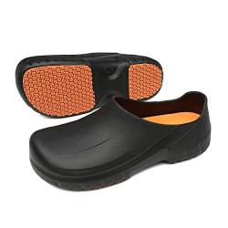 Bella Bays Gartenclogs kochschuhe Herren Gartenschuhe männer küchen Schuhe männer rutschfeste Unisex-Erwachsene Clogs Gummischuhe schwarz 41/42 von Bella Bays