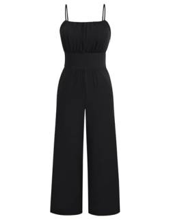 Belle Poque Damen Jumpsuit Festlich Hosenanzug Elegant High Waist Hosenanzug Party Freizeit Schwarz M von Belle Poque