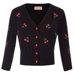 Belle Poque Elegante Bolero Damen hülsen Bolero schwarz Bolerojacke festlich Shrug M BP609-1 von Belle Poque