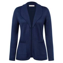 Damen Elegante Festlich Bolerojacke Solid Strickjacke Elegante Cardigan Marineblau S BP0777A23-02 von Belle Poque