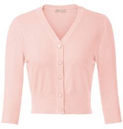 Damen Leichtes Bolero Soft Boleroshrug Langarm Strickjacke Office Casual Jäckchen BP928-10 2XL von Belle Poque