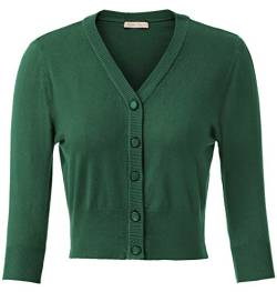 Damen Leichtes Bolero Soft Boleroshrug Langarm Strickjacke Office Casual Jäckchen BP928-12 2XL von Belle Poque