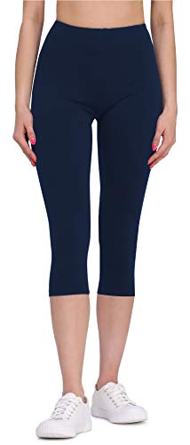 Bellivalini Damen 3/4 Leggings aus Viskose BLV50-148 (Dunkelblau, XL) von Bellivalini