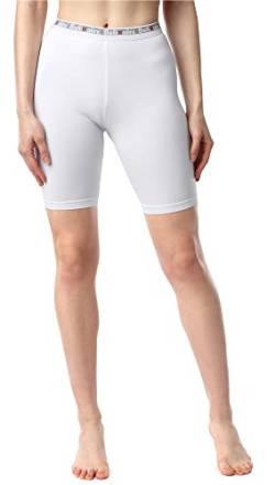 Bellivalini Damen Kurze Leggings aus Baumwolle Radlerhose Sportleggings Sporthose BLV50-179 (Weiß, S) von Bellivalini