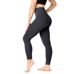 Bellivalini Damen Lange Leggings High Waist Comfort aus Viskose für Sport Yoga Gym BLV50-289 (Graphite, L) von Bellivalini