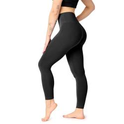 Bellivalini Damen Lange Leggings High Waist Comfort aus Viskose für Sport Yoga Gym BLV50-289 (Schwarz, L) von Bellivalini