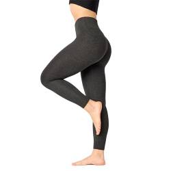 Bellivalini Damen Lange Leggings High Waist Slim aus Viskose für Sport Yoga Gym BLV50-292 (DunkelMelange, L) von Bellivalini