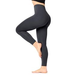 Bellivalini Damen Lange Leggings High Waist Slim aus Viskose für Sport Yoga Gym BLV50-292 (Graphite, M) von Bellivalini
