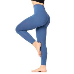 Bellivalini Damen Lange Leggings High Waist Slim aus Viskose für Sport Yoga Gym BLV50-292 (Jeans, M) von Bellivalini