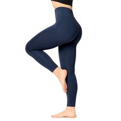 Bellivalini Damen Lange Leggings High Waist Slim aus Viskose für Sport Yoga Gym BLV50-292 (Marineblau, L) von Bellivalini