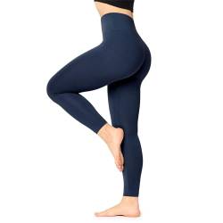 Bellivalini Damen Lange Leggings High Waist Slim aus Viskose für Sport Yoga Gym BLV50-292 (Marineblau, M) von Bellivalini