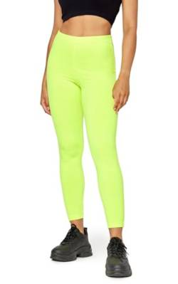 Bellivalini Damen Lange Leggings Neon 80er Jahre Sport Gym Joggen Tanz BLV50-294 (Neon Gelb, L) von Bellivalini