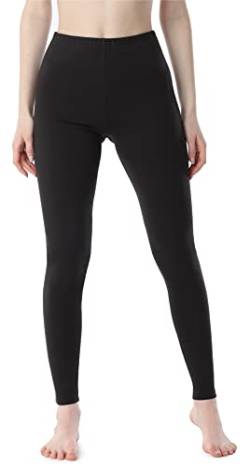 Bellivalini Damen Lange Leggings aus Baumwolle BLV50-198 (Schwarz, L) von Bellivalini