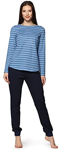 Bellivalini Damen Schlafanzug BLV50-166 (Ozean Navy, XXL) von Bellivalini