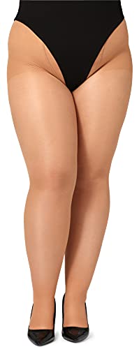 Bellivalini Damen Strumpfhose Plus Size Große Größen 40 DEN BLV-1125 (Amber, XXL) von Bellivalini