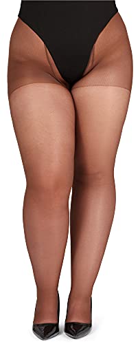 Bellivalini Damen Strumpfhose Plus Size Große Größen 40 DEN BLV-1125 (Cappucino, 3XL) von Bellivalini