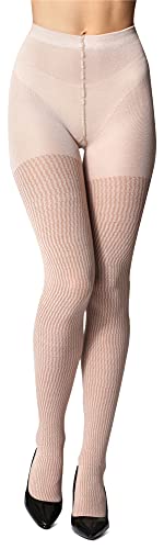 Bellivalini Damen Strumpfhose aus Baumwolle BLV-1115 (Hellbeige, L) von Bellivalini